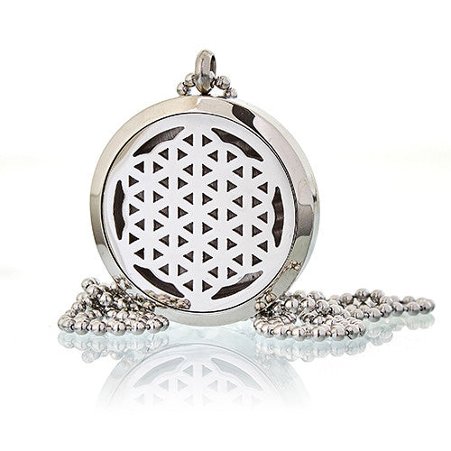 Collier Diffuseur Aromathérapie- Fleur de Vie 30mm