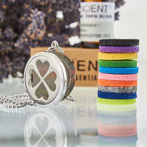 Collier Diffuseur Aromathérapie - Trèfle 30mm