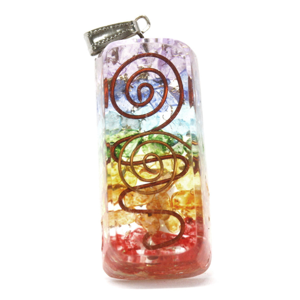 Pendentifs Orgonite - Attracteur Cuivre Arc en Ciel