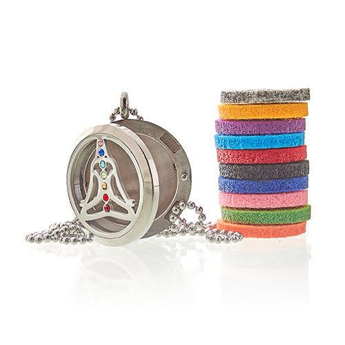 Collier Diffuseur Aromathérapie - Yoga Chakra 30mm