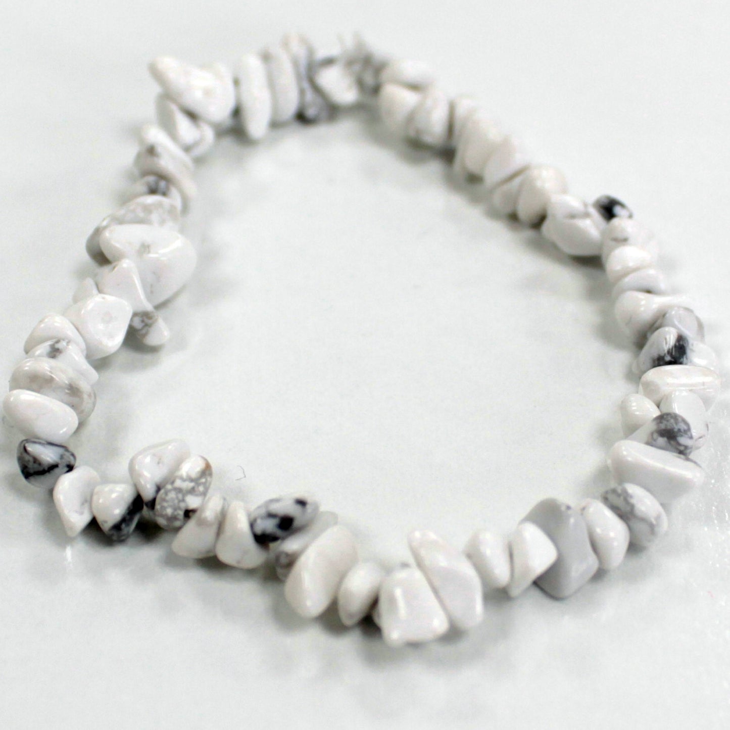 Bracelet en Éclat de Pierre - Jaspe Blanc