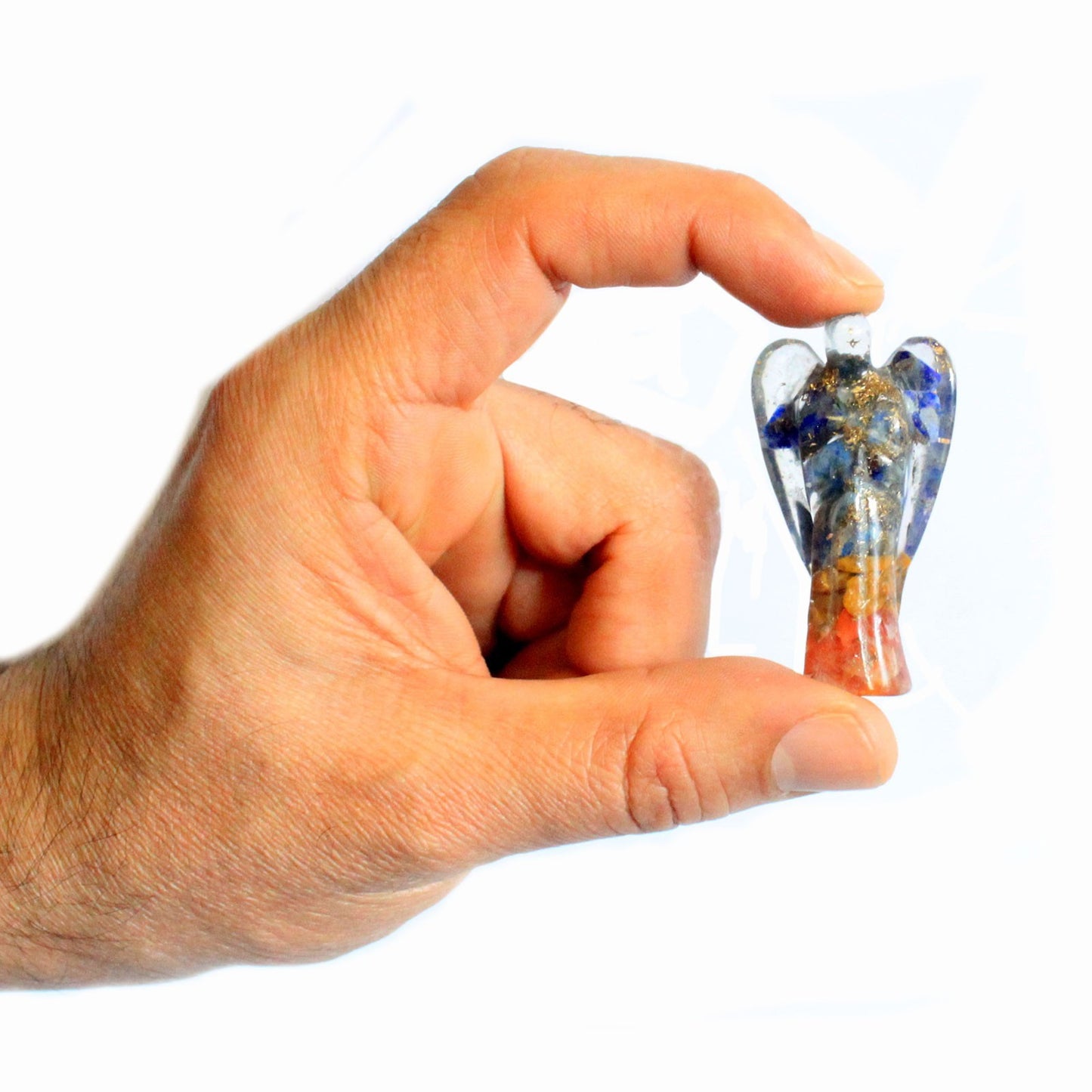 Orgonite L'Ange - Puces de Gemme et Cuivre 50mm