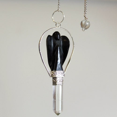 Pendules ange - Agate noire