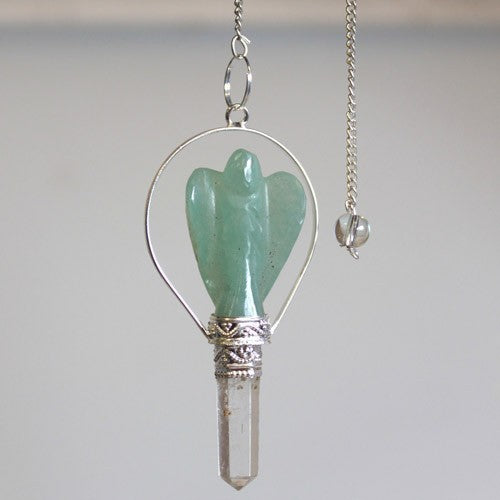 Pendules ange - Aventurine verte
