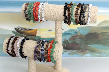 Bracelet en  Éclat de Pierre - Agate Noire