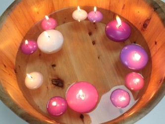 Grandes Bougies Flottantes - Lilas
