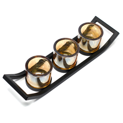 Bougeoir Votif en Fer - 3 Coupes Luge