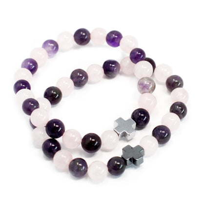 Lot de 2 Bracelets Amitié - Amour