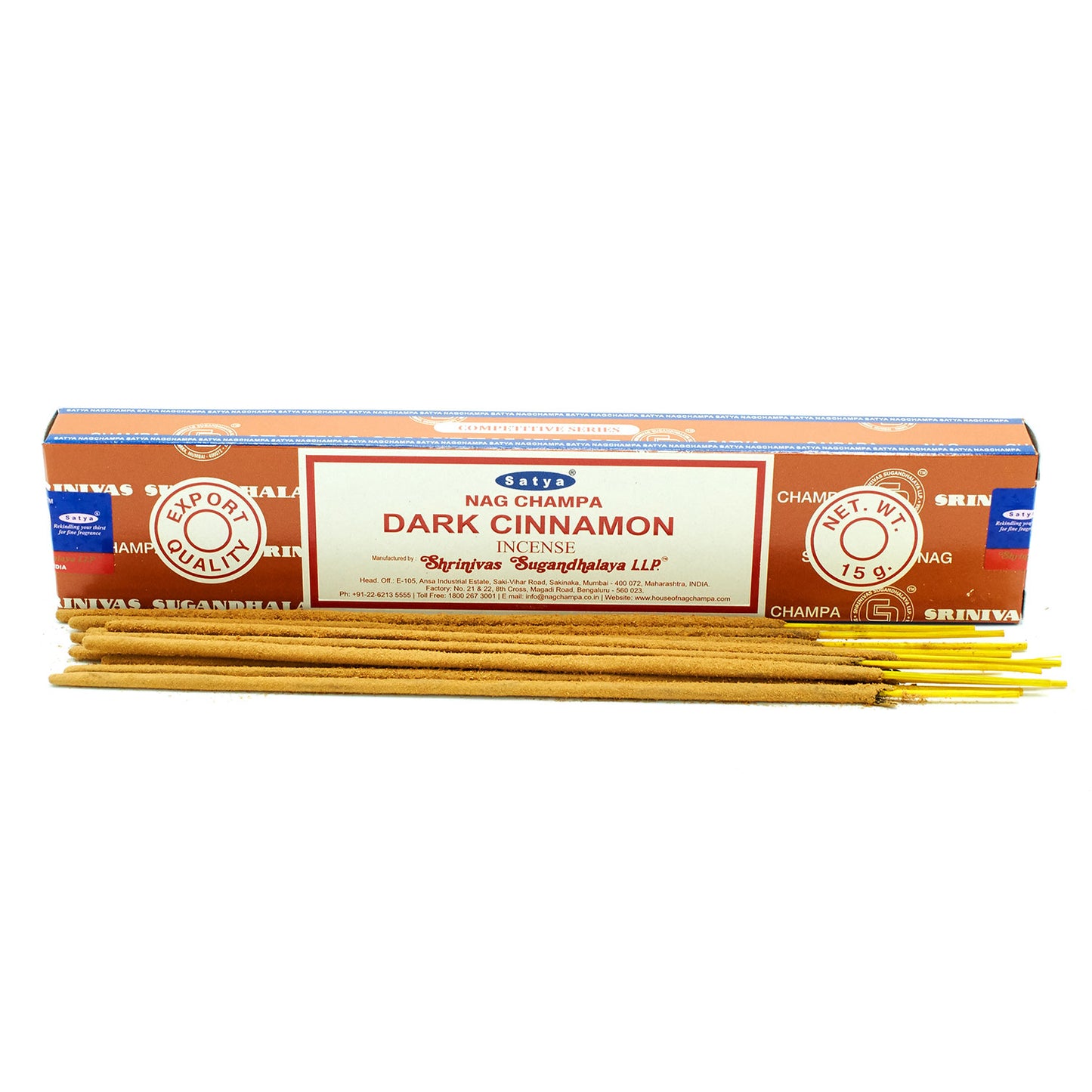 Bâtonnets d'encens Satya 15g - Canelle