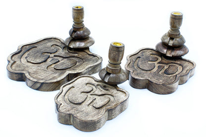 Grand Brûleur à reflux en bois de manguier - Hamsa