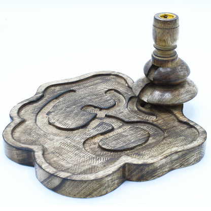 Grand Brûleur à reflux en bois de manguier - Ohm