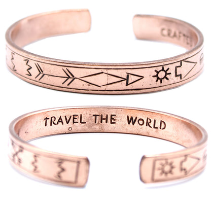 Bracelet Inspiration - Soleil, Galaxie, Étoiles, Terre, Cuivre