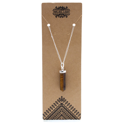 Pendentif Point Classique Pierres Précieuses - Oeil de Tigre