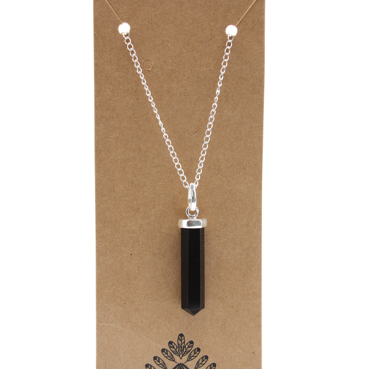 Pendentif Point Classique Pierres Précieuses - Agate Noire