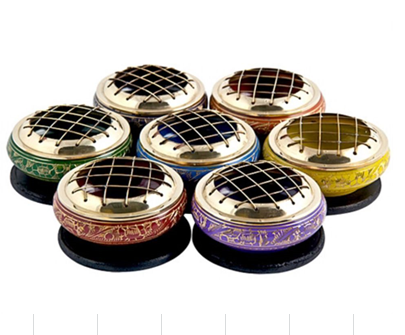 Brûleur d'Encens pour Charbon de Bois- Chakra - Plexus Solaire