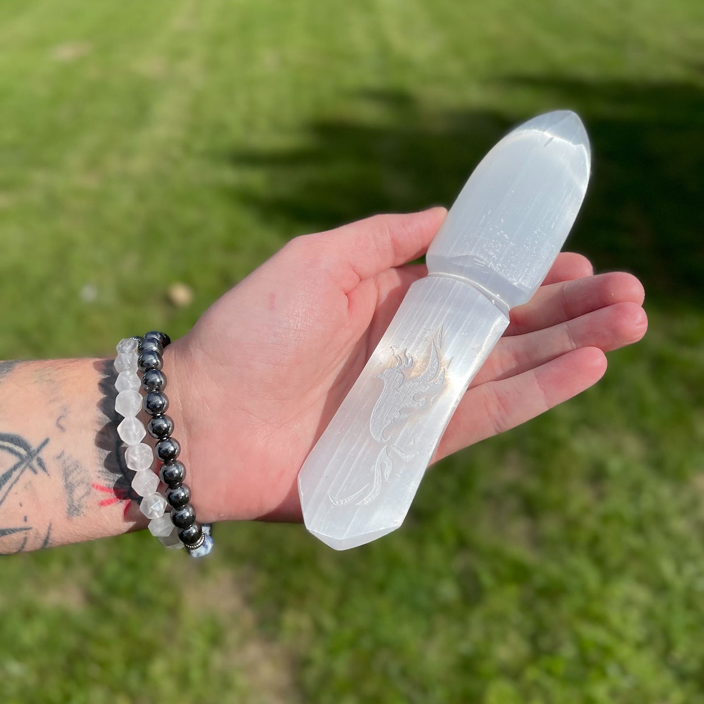 Couteau Rituel Sélénite - Lâcher prise du passé