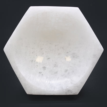 Bol hexagonal en Sélénite - 15 cm