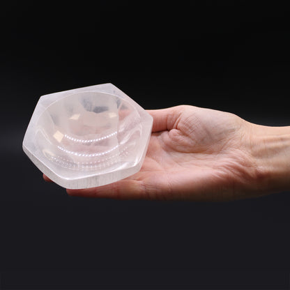 Bol Hexagonal en Sélénite - 10 cm