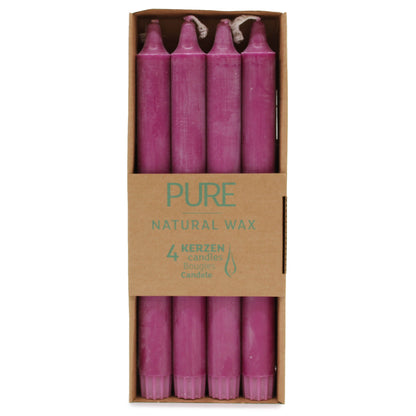 Bougie Dîner Pure Cire Naturelle 25x2.3 - Fuchsia