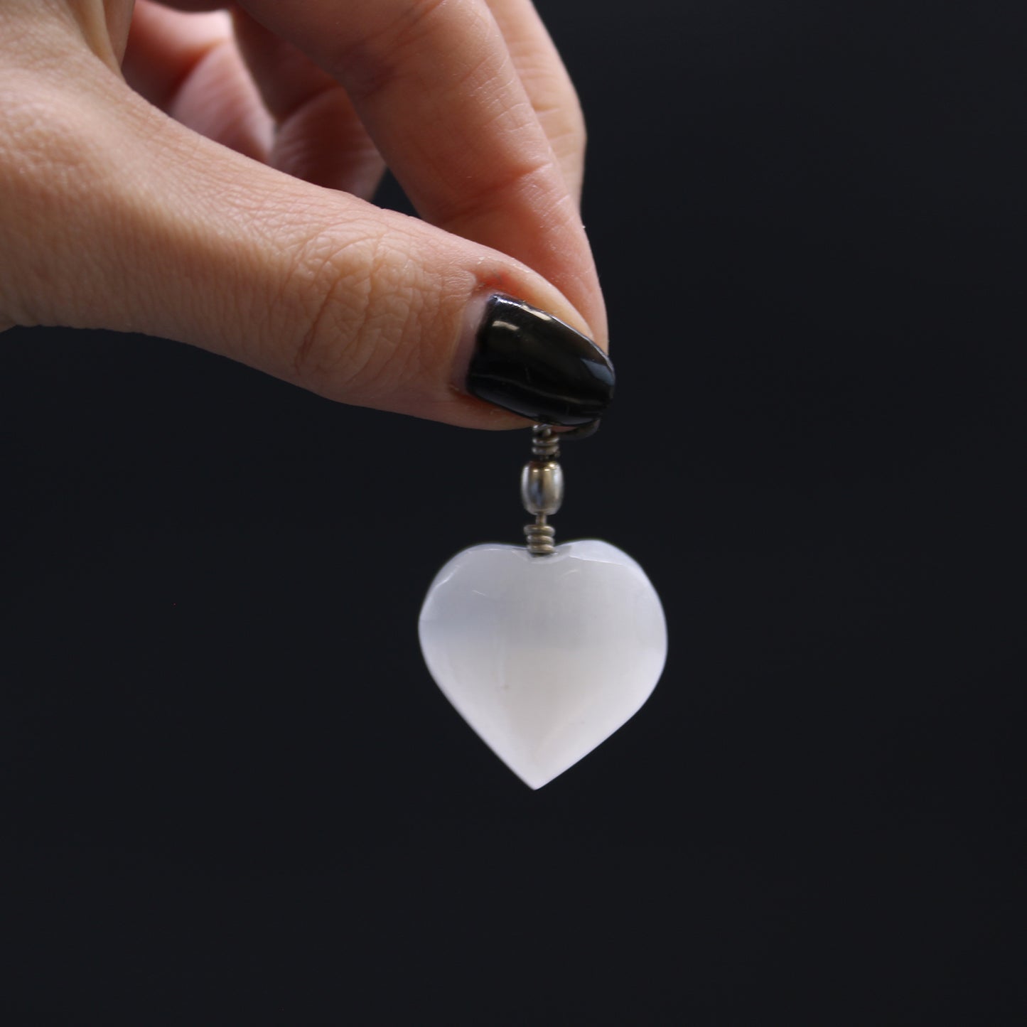 Pendentif Coeur Sélénite