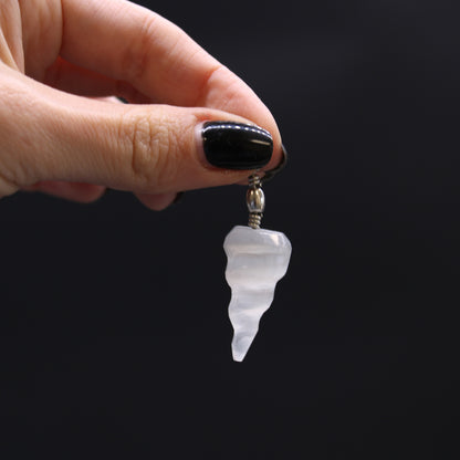 Pendentif Sélénite Spirale