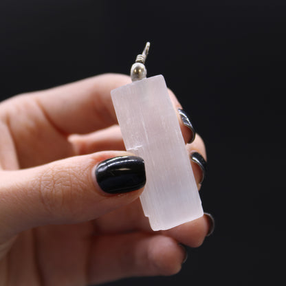 Pendentif Sélénite Naturelle