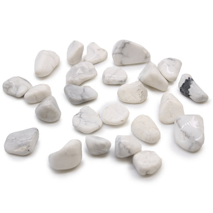 Petites Pierres Roulées Africaines - Howlite Blanche - Magnésite