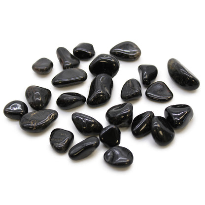Petites Pierres Roulées Africaines - Onyx Noir