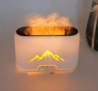 Diffuseur d'Arômes Himalaya - USB-C - Télécommande - Effet Flamme
