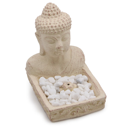 Brûleur d'Encens Bouddhiste Fengshui (crème)