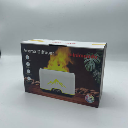 Diffuseur d'Arômes Himalaya - USB-C - Télécommande - Effet Flamme