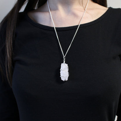 Collier de Pierres Précieuses Enveloppées en Cascade - Opalite Brute