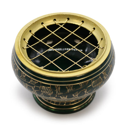 Grand Brûleur d'Encens pour Charbon de Bois- Chakra - Cœur