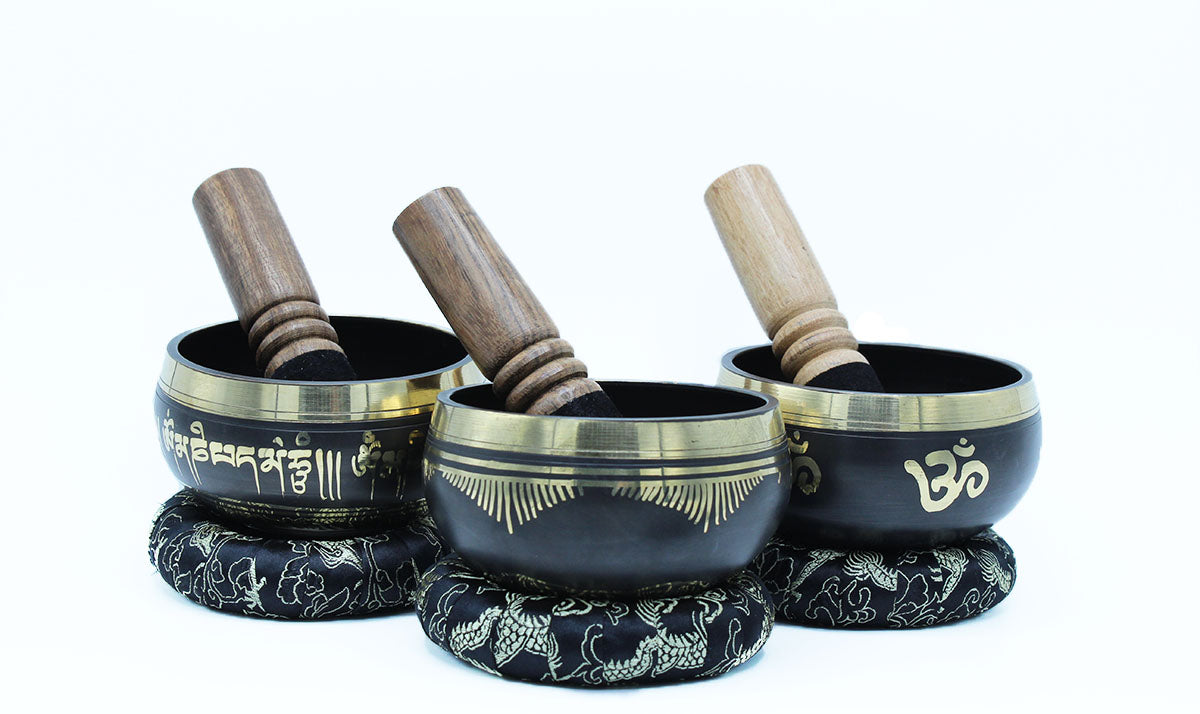 Ensemble de Bols chantants Yoga Om