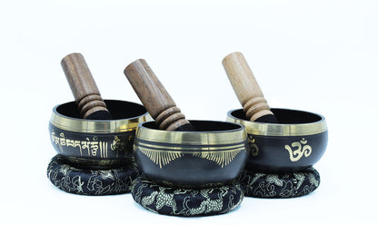 Ensemble de Bols chantants Yoga Om