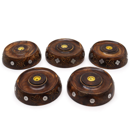 Porte-encens pour Cones et Batonnets Bois de manguier - Assortis