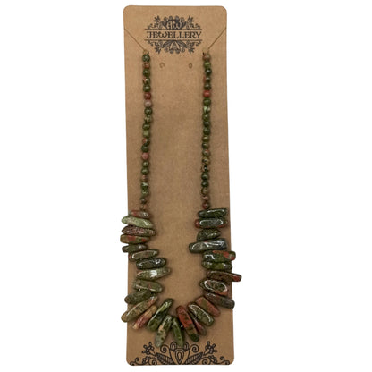 Collier de Pierres Précieuses - Unakite