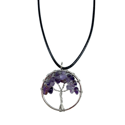 Pendentif Arbre de Vie - Amethyste