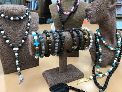 Bracelet Pierre Fine - Main de Fatma/ Pierre de Lave