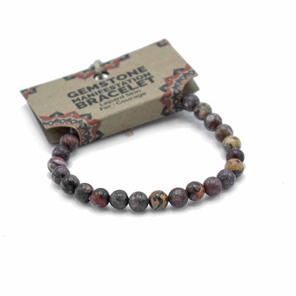 Bracelet de Manifestation en Pierres Précieuses - Peau de léopard – Courage