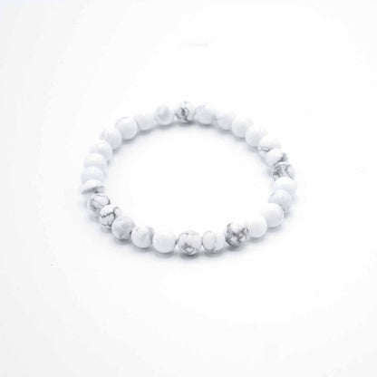 Bracelet de Manifestation en Pierres Précieuses - Jaspe Blanc - Paix