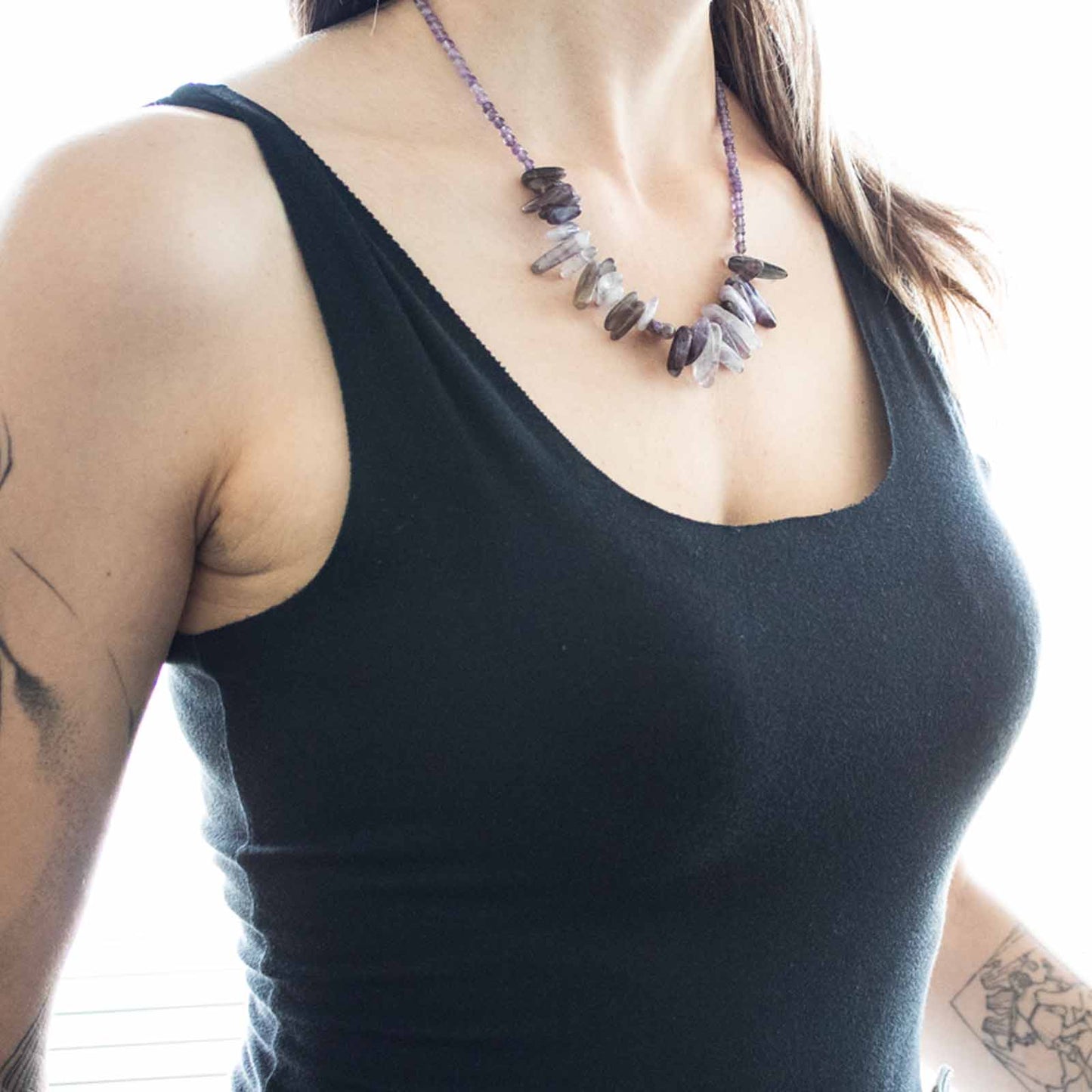 Collier de Pierres Précieuses - Amethyste