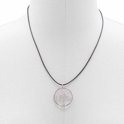 Pendentif Arbre de Vie - Cristal de Roche