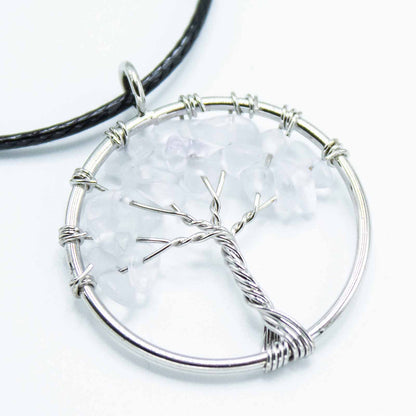 Pendentif Arbre de Vie - Cristal de Roche