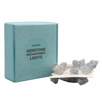 Lumières d'Enchantement en Pierres Précieuses - Celestite