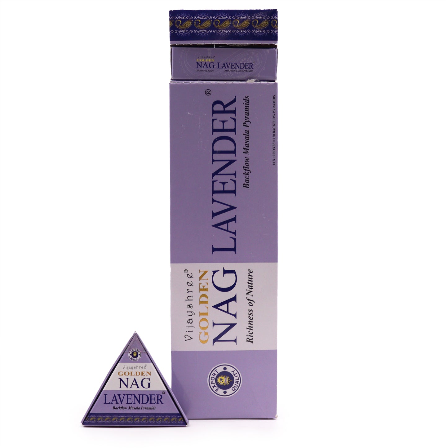 Cônes d'Encens à Refoulement  Jumbo Golden Nag 42g - Lavande