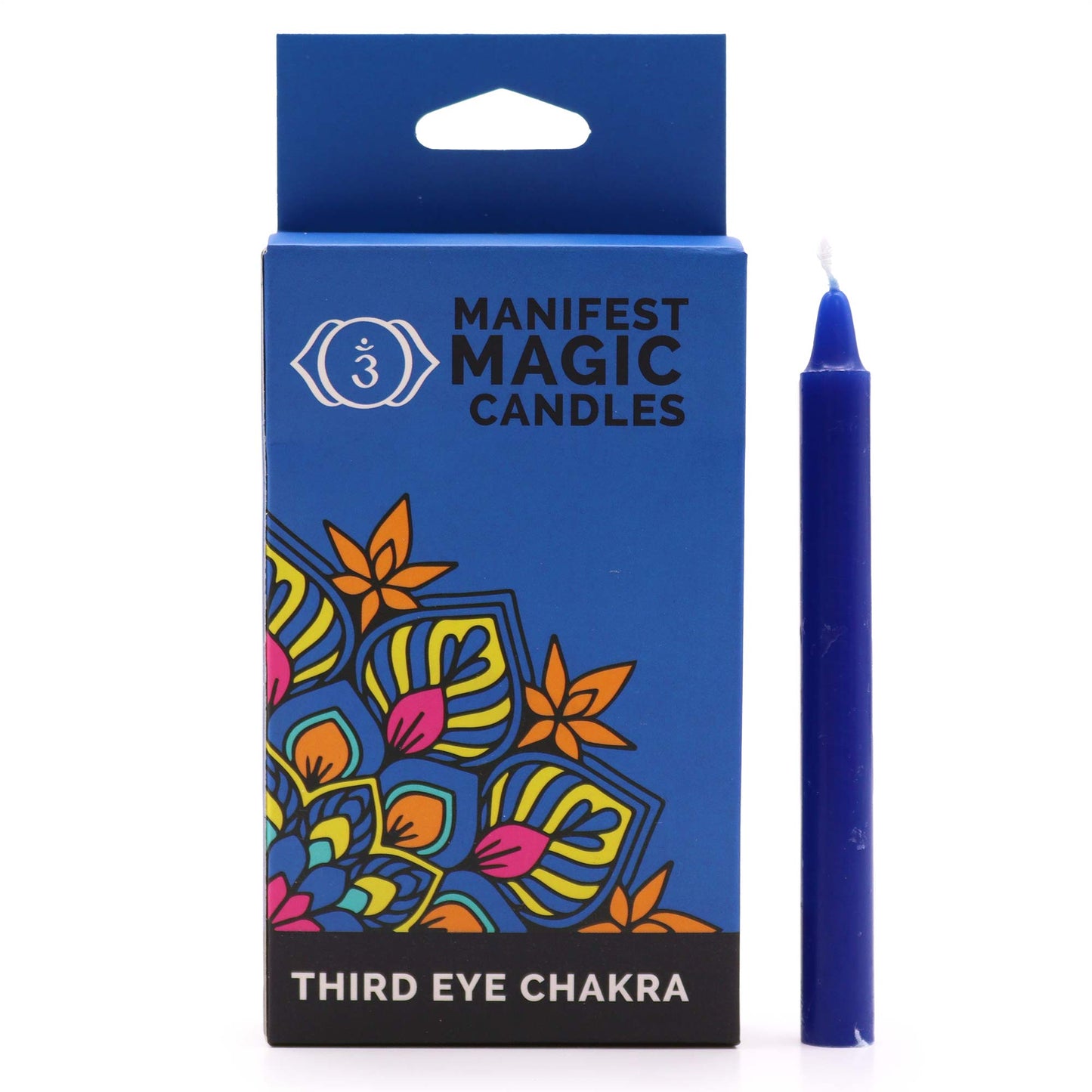 Bougies Magiques Manifestes (pack de 12) - Bleu Foncé - Chakra du Troisième Oeil