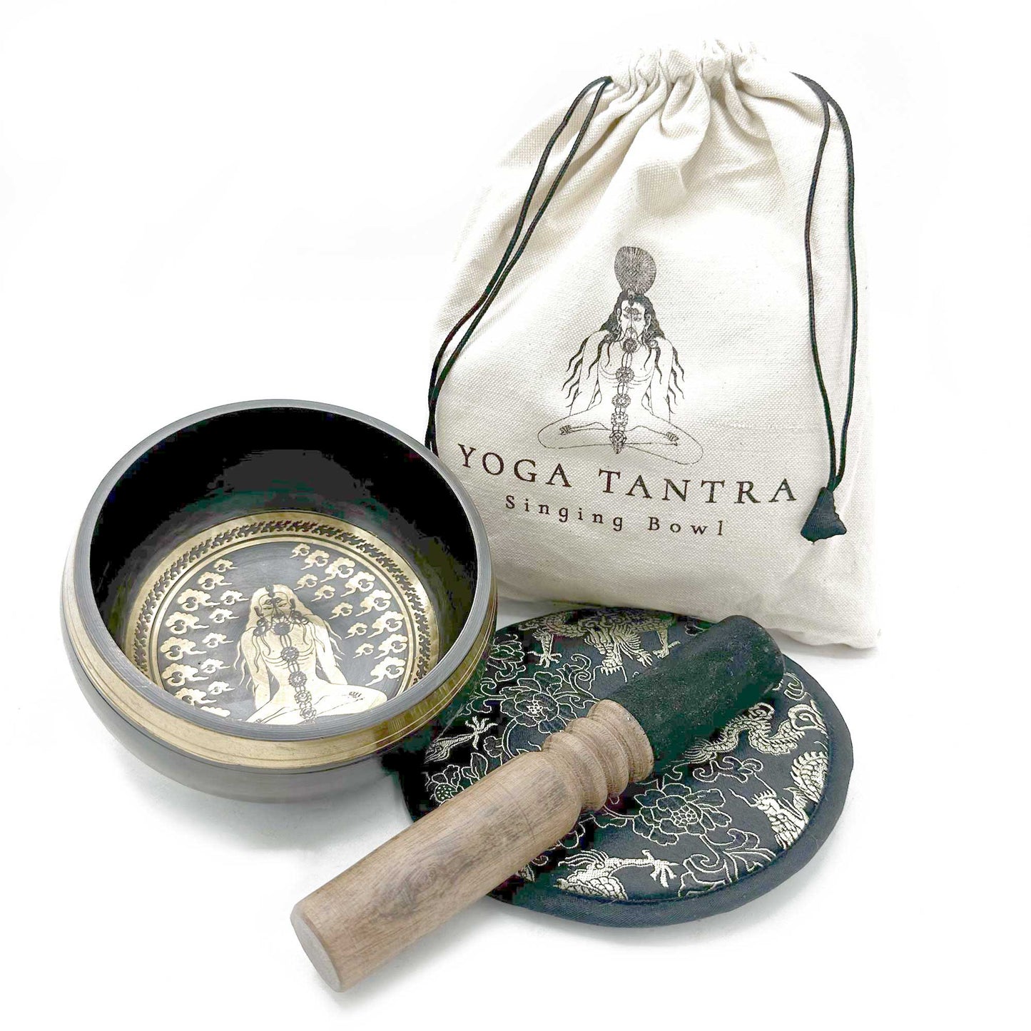 Coffret Cadeau Bol Chantant Gravé à la Main  - 14cm - Yogi