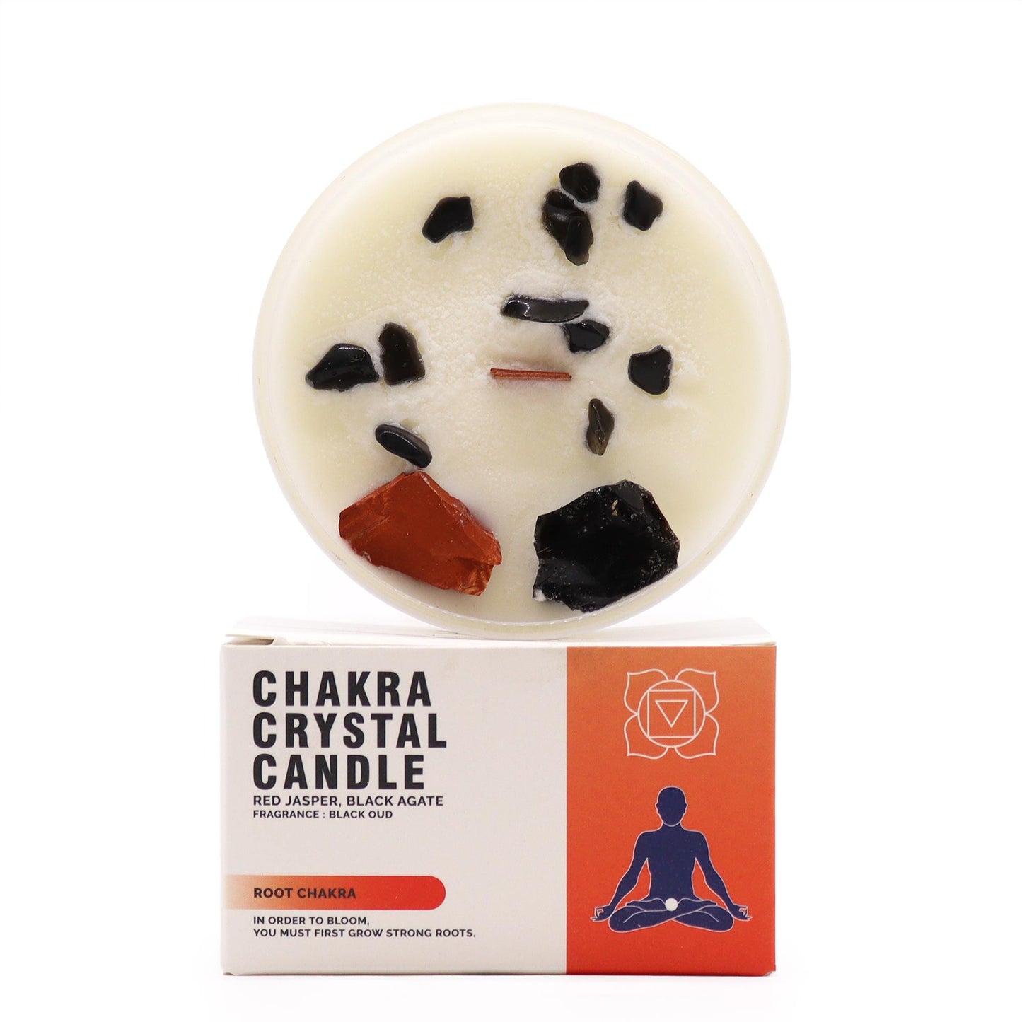 Bougie Chakra de Cristal - Chakra Racine