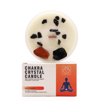 Bougie Chakra de Cristal - Chakra Racine